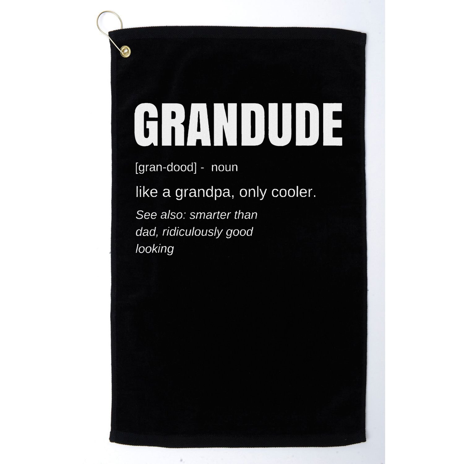 Funny Grandude Cool Grandpa Novelty Golf Towel