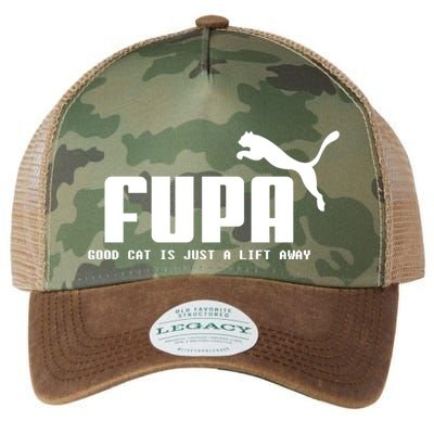 Fupa Good Cat Is Just A Lift Away Funny Running Gift Legacy Tie Dye Trucker Hat