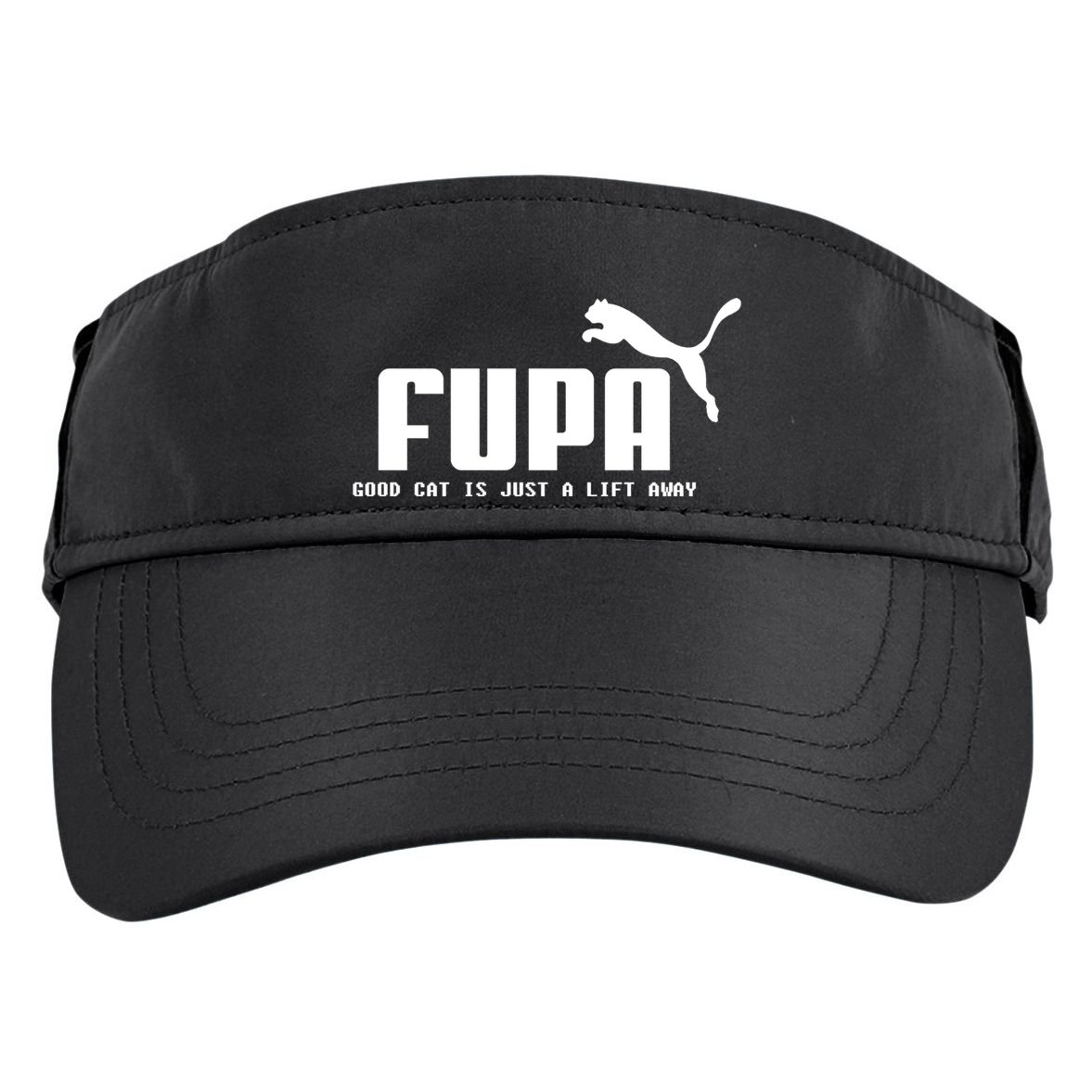 Fupa Good Cat Is Just A Lift Away Funny Running Gift Adult Drive Performance Visor