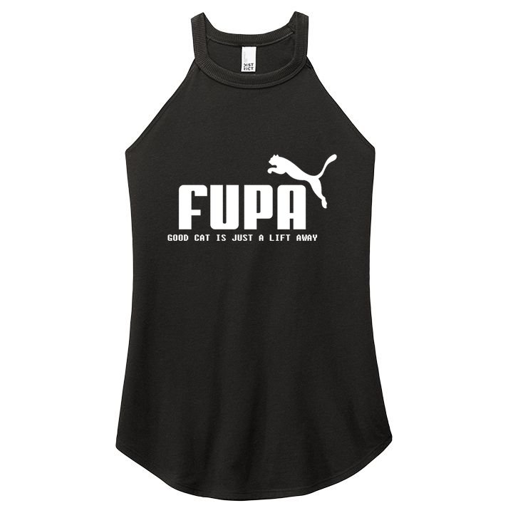 Fupa Good Cat Is Just A Lift Away Funny Running Gift Women's Perfect Tri Rocker Tank