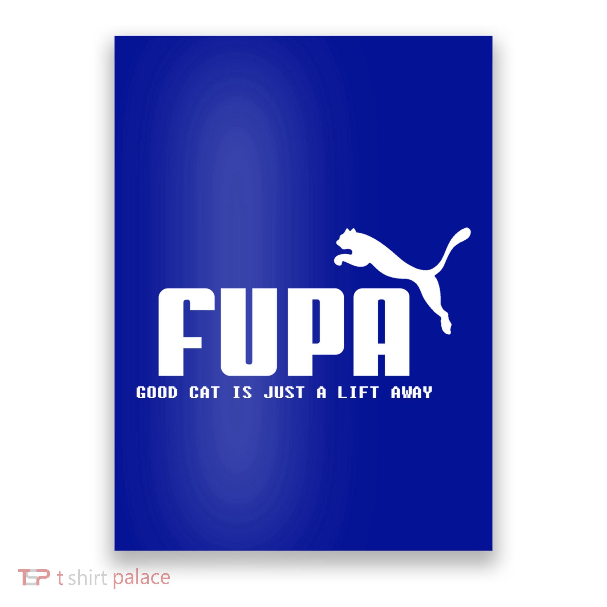 Fupa Good Cat Is Just A Lift Away Funny Running Gift Poster
