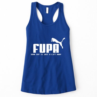 Fupa Good Cat Is Just A Lift Away Funny Running Gift Womens Tank Top