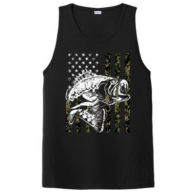 Fishing Gift Camouflage American Flag Fisher PosiCharge Competitor Tank