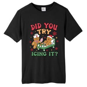 Funny Gingerbread Christmas – Did You Try Icing It? Gift Tall Fusion ChromaSoft Performance T-Shirt