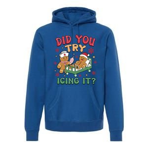 Funny Gingerbread Christmas – Did You Try Icing It? Gift Premium Hoodie