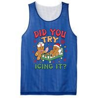 Funny Gingerbread Christmas – Did You Try Icing It? Gift Mesh Reversible Basketball Jersey Tank