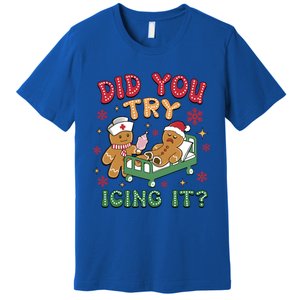 Funny Gingerbread Christmas – Did You Try Icing It? Gift Premium T-Shirt