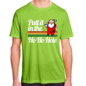 Funny Golfing Christmas Tee Holiday Golf Ball Santa Claus Meaningful Gift Adult ChromaSoft Performance T-Shirt