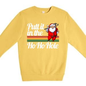 Funny Golfing Christmas Tee Holiday Golf Ball Santa Claus Meaningful Gift Premium Crewneck Sweatshirt