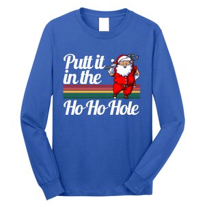 Funny Golfing Christmas Tee Holiday Golf Ball Santa Claus Meaningful Gift Long Sleeve Shirt