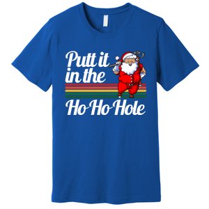 Funny Golfing Christmas Tee Holiday Golf Ball Santa Claus Meaningful Gift Premium T-Shirt