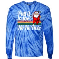 Funny Golfing Christmas Tee Holiday Golf Ball Santa Claus Meaningful Gift Tie-Dye Long Sleeve Shirt