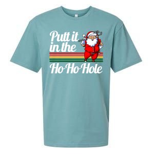 Funny Golfing Christmas Tee Holiday Golf Ball Santa Claus Meaningful Gift Sueded Cloud Jersey T-Shirt