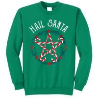 Funny Goth Christmas Hail Santa Candy Cane Pentagram Gothmas Gift Sweatshirt