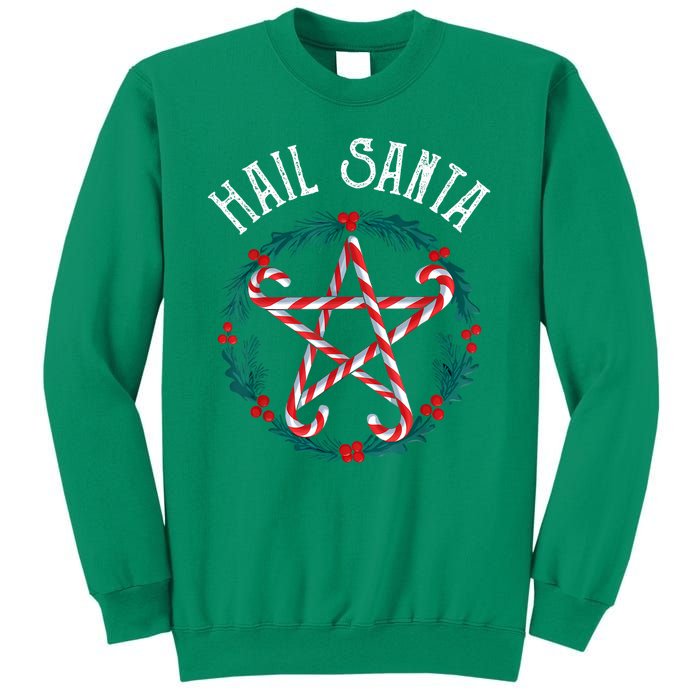 Funny Goth Christmas Hail Santa Candy Cane Pentagram Gothmas Gift Sweatshirt