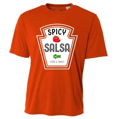 Funny Group Condiment Team Halloween Costume Spicy Salsa Cooling Performance Crew T-Shirt