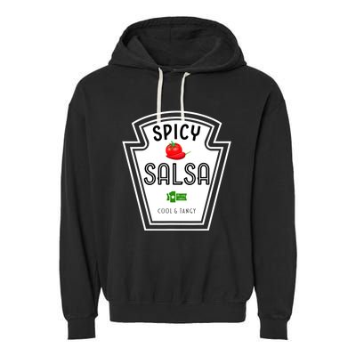 Funny Group Condiment Team Halloween Costume Spicy Salsa Garment-Dyed Fleece Hoodie