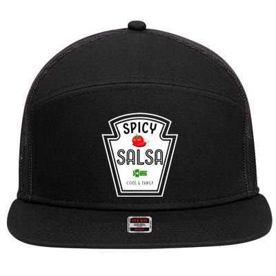 Funny Group Condiment Team Halloween Costume Spicy Salsa 7 Panel Mesh Trucker Snapback Hat