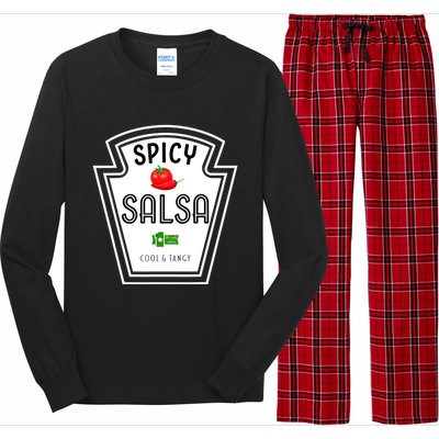 Funny Group Condiment Team Halloween Costume Spicy Salsa Long Sleeve Pajama Set