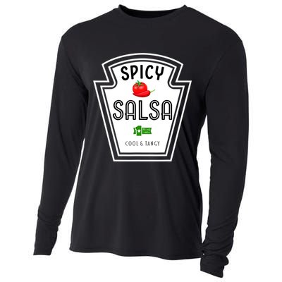 Funny Group Condiment Team Halloween Costume Spicy Salsa Cooling Performance Long Sleeve Crew