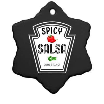 Funny Group Condiment Team Halloween Costume Spicy Salsa Ceramic Star Ornament