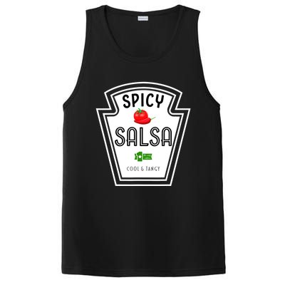 Funny Group Condiment Team Halloween Costume Spicy Salsa PosiCharge Competitor Tank