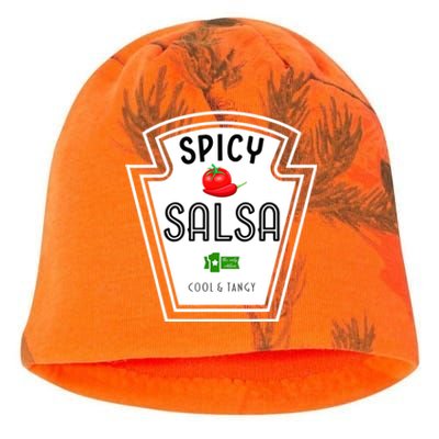 Funny Group Condiment Team Halloween Costume Spicy Salsa Kati - Camo Knit Beanie