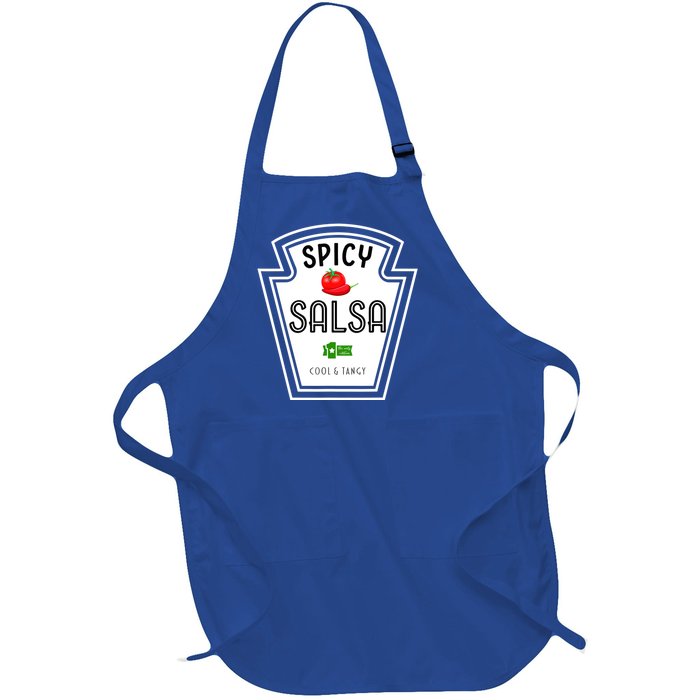 Funny Group Condiment Team Halloween Costume Spicy Salsa Full-Length Apron With Pockets