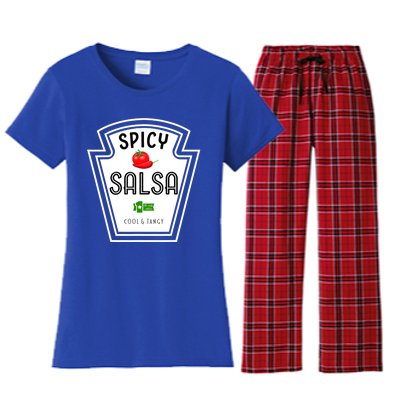 Funny Group Condiment Team Halloween Costume Spicy Salsa Women's Flannel Pajama Set