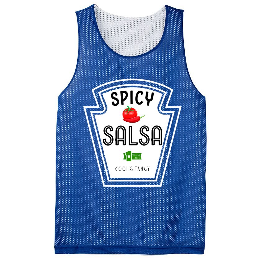 Funny Group Condiment Team Halloween Costume Spicy Salsa Mesh Reversible Basketball Jersey Tank