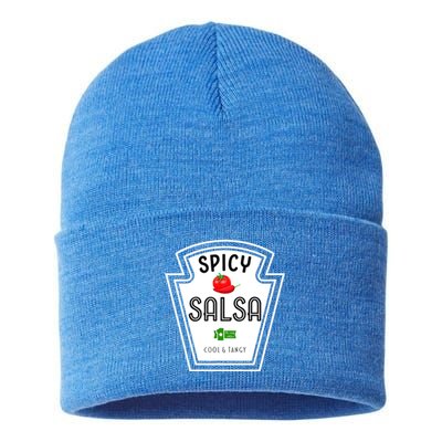 Funny Group Condiment Team Halloween Costume Spicy Salsa Sustainable Knit Beanie