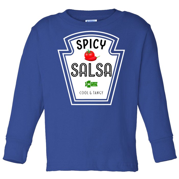 Funny Group Condiment Team Halloween Costume Spicy Salsa Toddler Long Sleeve Shirt