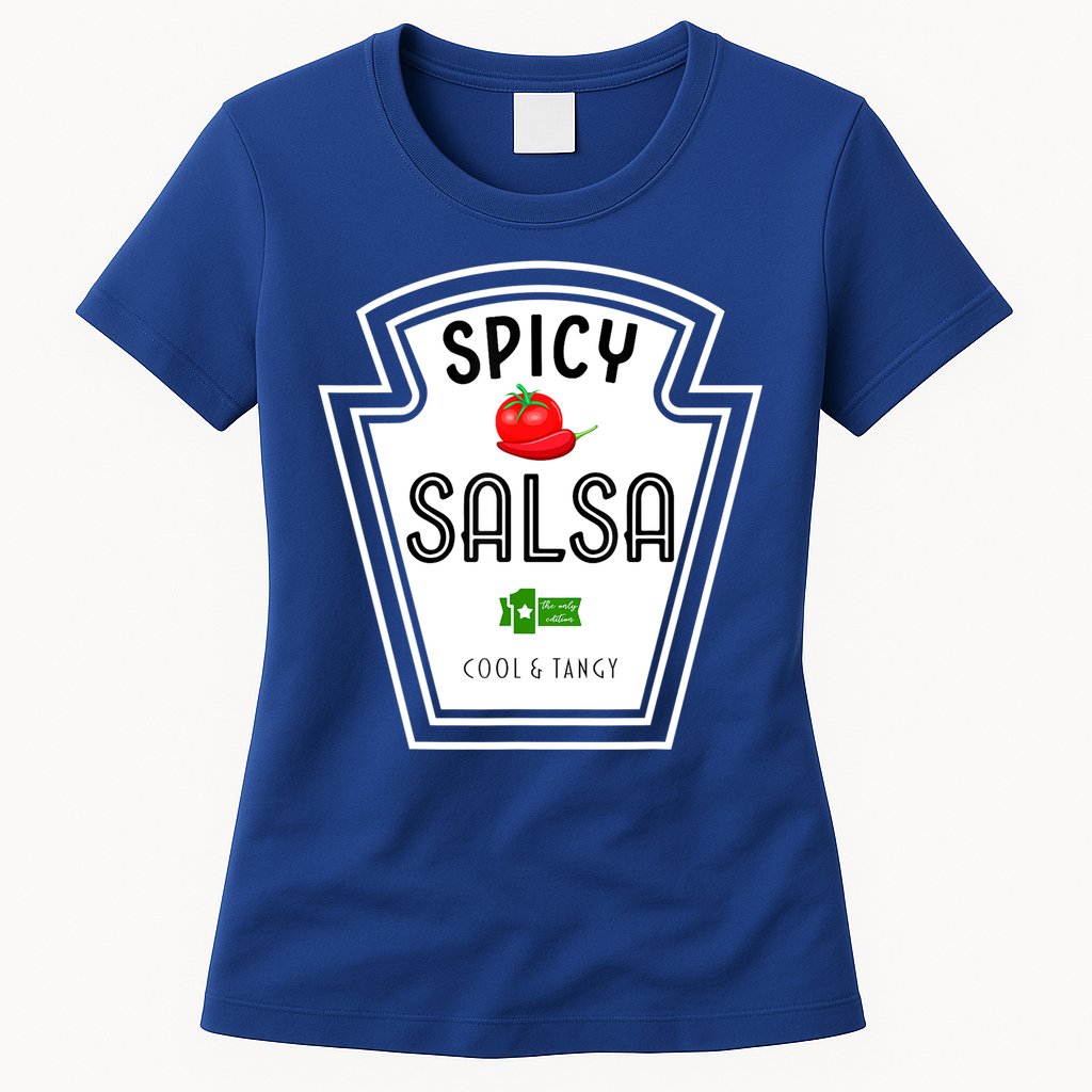 Funny Group Condiment Team Halloween Costume Spicy Salsa Womens T-Shirt