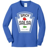 Funny Group Condiment Team Halloween Costume Spicy Salsa Kids Long Sleeve Shirt