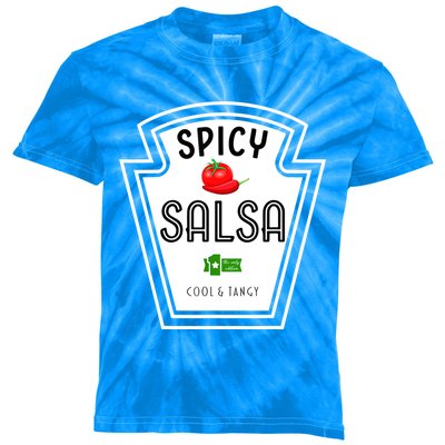 Funny Group Condiment Team Halloween Costume Spicy Salsa Kids Tie-Dye T-Shirt