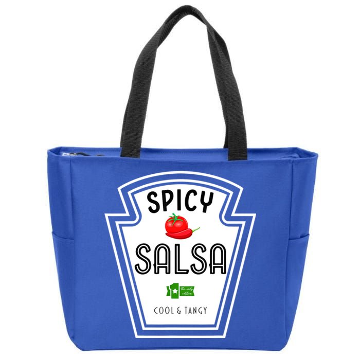 Funny Group Condiment Team Halloween Costume Spicy Salsa Zip Tote Bag