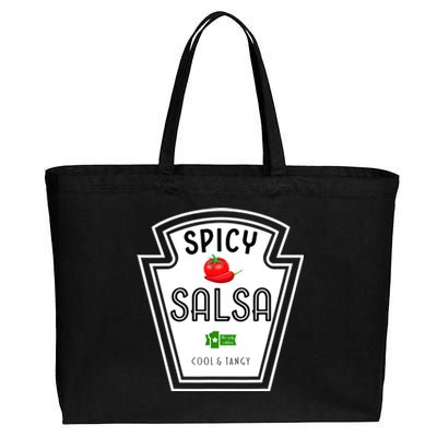 Funny Group Condiment Team Halloween Costume Spicy Salsa Cotton Canvas Jumbo Tote