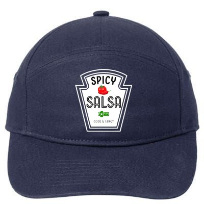 Funny Group Condiment Team Halloween Costume Spicy Salsa 7-Panel Snapback Hat