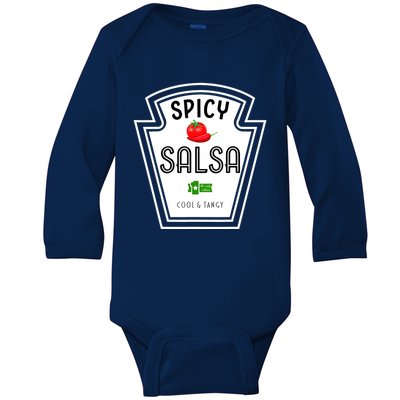 Funny Group Condiment Team Halloween Costume Spicy Salsa Baby Long Sleeve Bodysuit