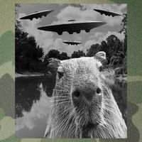 Funny Graphic Capybara Selfie With Ufos Weird Legacy Tie Dye Trucker Hat