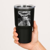 Funny Graphic Capybara Selfie With Ufos Weird Tumbler