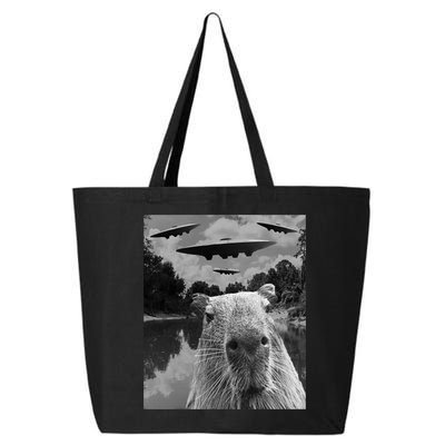 Funny Graphic Capybara Selfie With Ufos Weird 25L Jumbo Tote