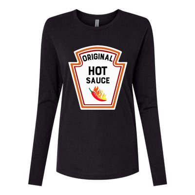 Funny Group Condiments Halloween Costume Original Hot Sauce Womens Cotton Relaxed Long Sleeve T-Shirt