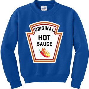 Funny Group Condiments Halloween Costume Original Hot Sauce Kids Sweatshirt