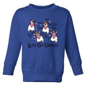 Funny Ghost Cow Lets Go Ghouls Western Country Halloween Gift Toddler Sweatshirt