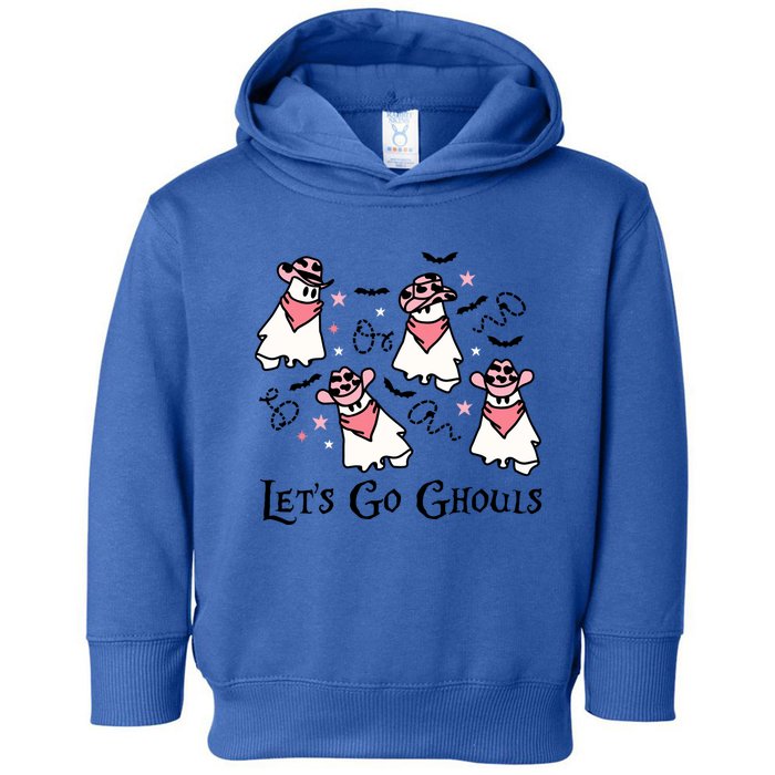 Funny Ghost Cow Lets Go Ghouls Western Country Halloween Gift Toddler Hoodie