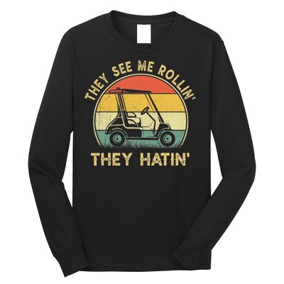 Funny Golf Cart It's a Villages Thing Golf Car Humor Long Sleeve Shirt