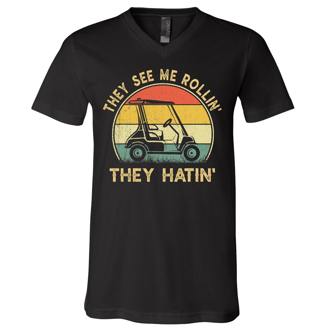 Funny Golf Cart It's a Villages Thing Golf Car Humor V-Neck T-Shirt
