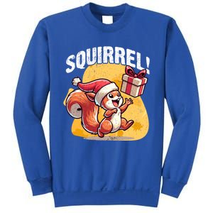 Funny Gift Christmas Santa Hat Funny Squirrel Lover Xmas Gift Sweatshirt