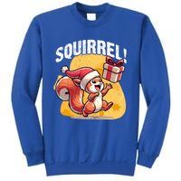 Funny Gift Christmas Santa Hat Funny Squirrel Lover Xmas Gift Sweatshirt